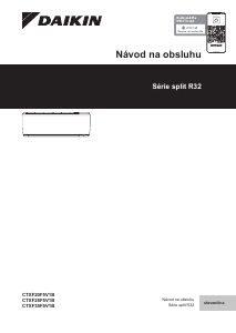 Návod Daikin CTXF20F5V1B Klimatizácia