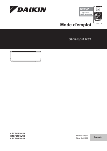 Mode d’emploi Daikin CTXF25F5V1B Climatiseur
