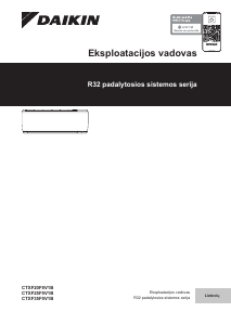 Vadovas Daikin CTXF25F5V1B Oro kondicionierius