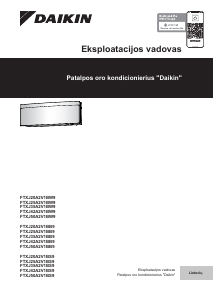 Vadovas Daikin FTXJ20A2V1BS9 Oro kondicionierius