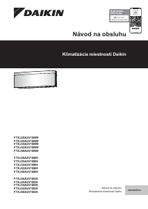Návod Daikin FTXJ25A2V1BB9 Klimatizácia