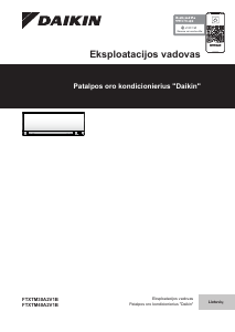 Vadovas Daikin FTXTM30A2V1B Oro kondicionierius