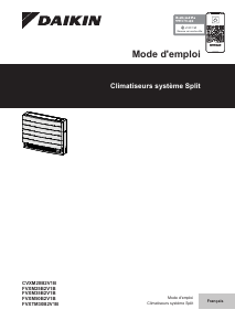 Mode d’emploi Daikin FVXM25B2V1B Climatiseur