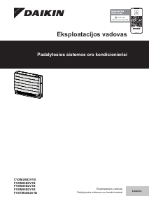 Vadovas Daikin FVXM50B2V1B Oro kondicionierius