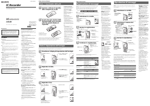 Manuale Sony ICD-B5 Registratore vocale