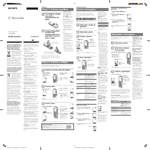 Manual Sony ICD-B500 Gravador de voz