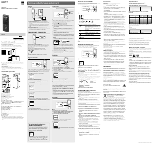 Manual Sony ICD-UX570 Gravador de voz
