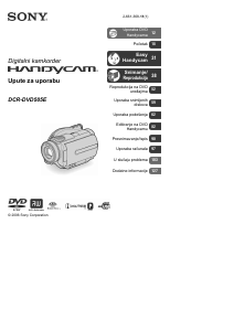Priručnik Sony DCR-DVD505E Videokamera