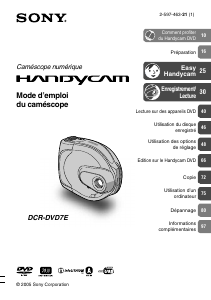 Mode d’emploi Sony DCR-DVD7E Caméscope