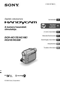 Használati útmutató Sony DCR-HC21E Videokamera