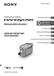 Manuale Sony DCR-HC22E Videocamera