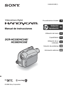 Manual de uso Sony DCR-HC26E Videocámara
