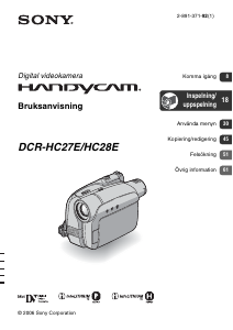 Bruksanvisning Sony DCR-HC28E Videokamera