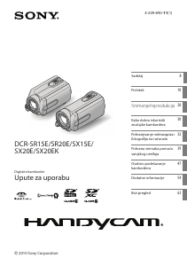 Priručnik Sony DCR-SX20E Videokamera