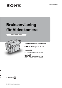 Bruksanvisning Sony DCR-TRV285E Videokamera