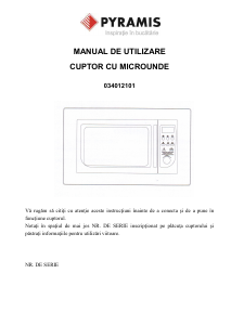 Manual Pyramis 034012101 Cuptor cu microunde