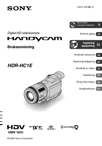 Bruksanvisning Sony HDR-HC1E Videokamera