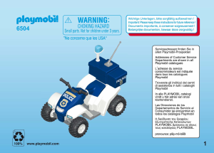 Instrukcja Playmobil set 6504 Police Quad