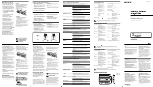 Посібник Sony XM-ZR604 Автомобільний підсилювач