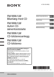 Käyttöohje Sony CDX-G3300UV Autoradio