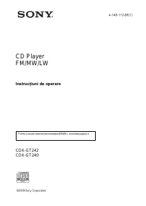 Manual Sony CDX-GT240 Player auto