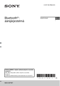Käyttöohje Sony MEX-M71BT Autoradio