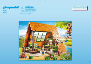 Manual Playmobil set 6887 Leisure Casa de campo para férias