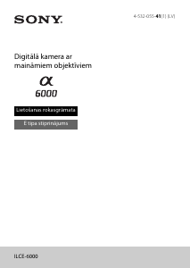 Rokasgrāmata Sony Alpha ILCE-6000 Digitālā kamera