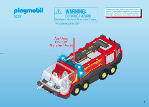 Handleiding Playmobil set 5337 Airport Luchthavenbrandweer met licht en geluid