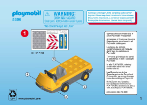 Handleiding Playmobil set 5396 Airport Luchtverkeersleiders met bagagetransport