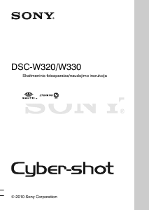 Vadovas Sony Cyber-shot DSC-W330 Skaitmeninis fotoaparatas
