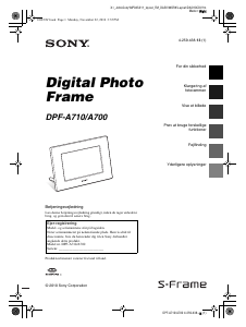 Brugsanvisning Sony DPF-A710 Digital fotoramme
