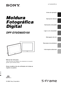 Manual Sony DPF-D80 Moldura digital