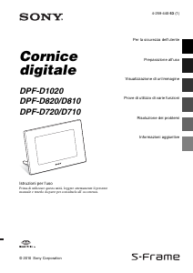 Manuale Sony DPF-D820 Cornice digitale