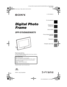 Brugsanvisning Sony DPF-D85 Digital fotoramme