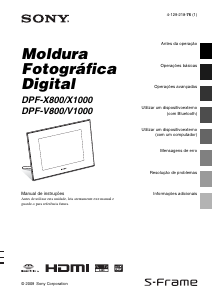 Manual Sony DPF-V1000 Moldura digital