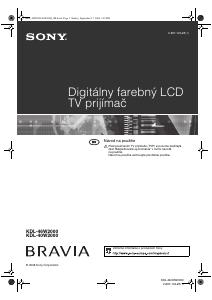 Návod Sony Bravia KDL-46W2000 LCD televízor