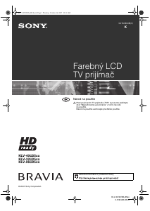 Návod Sony Bravia KLV-40U2530 LCD televízor