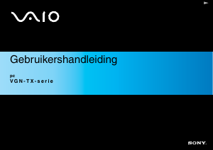 Handleiding Sony Vaio VGN-TX2XP Laptop