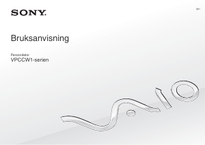 Bruksanvisning Sony Vaio VPCCW1Z4E Bärbar dator