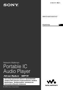 Käyttöohje Sony NW-E103 Walkman MP3-soitin