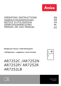 Mode d’emploi Amica AR7252R Réfrigérateur combiné