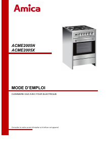 Mode d’emploi Amica ACME2005X Cuisinière