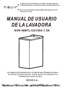Manual de uso Nevir NVR-WMTL1201INA-7.5K Lavadora