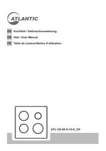 Mode d’emploi Atlantic ATL-CK-60-X-10-X_CH Table de cuisson