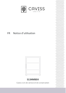 Manual de uso Caviss S134MBE4 Vinoteca