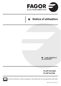 Mode d’emploi Fagor FLVP141CW Lave-vaisselle