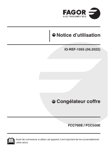 Mode d’emploi Fagor FCC500E Congélateur