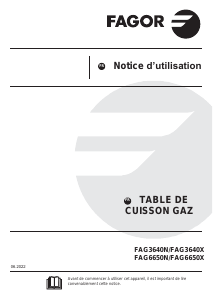 Mode d’emploi Fagor FAG6650X Table de cuisson