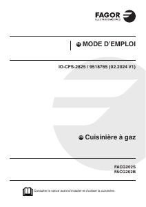 Mode d’emploi Fagor FACG202S Cuisinière
